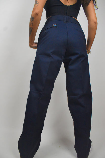 Pantalone Rectos de Trabajo Clasicos Azul (W)