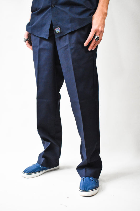 Pantalone Rectos de Trabajo Clasicos Azul