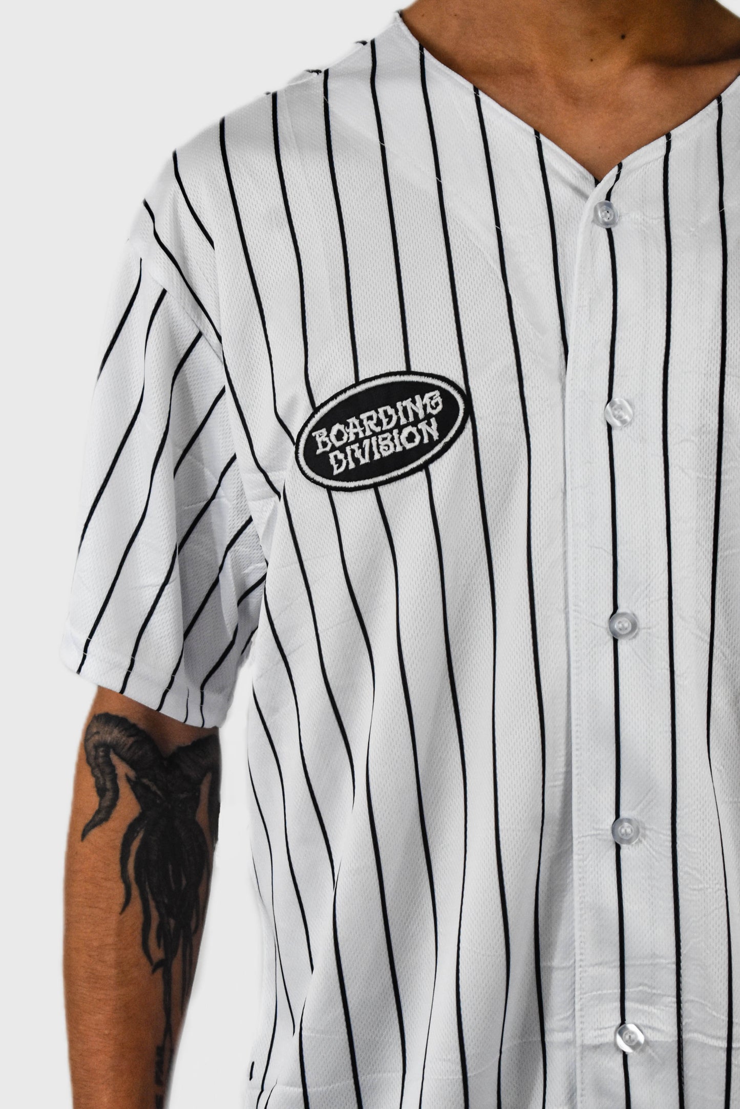 camiseta baseball - blanca rayas negras